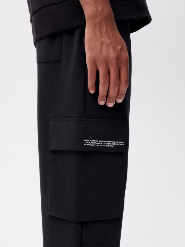 Cargo nohavice z recyklovanej bavlny ženy NXTFX6337 čierna Pangaia oblečenie