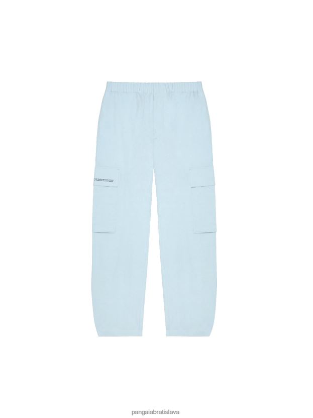 Cargo nohavice zo zmesi organickej bavlny ženy NXTFX6317 svetlo modrá Pangaia oblečenie