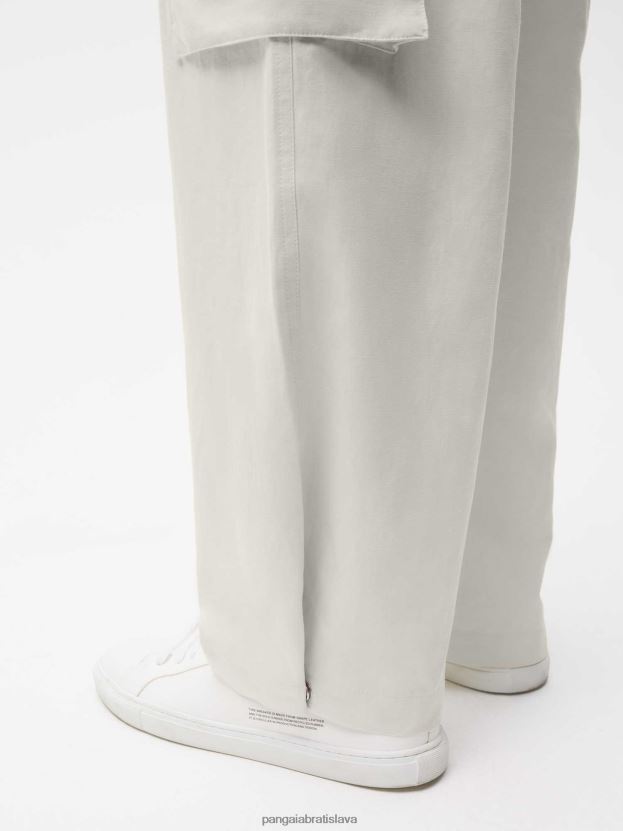 Cargo nohavice zo zmesi organickej bavlny ženy NXTFX6387 vápenec Pangaia oblečenie