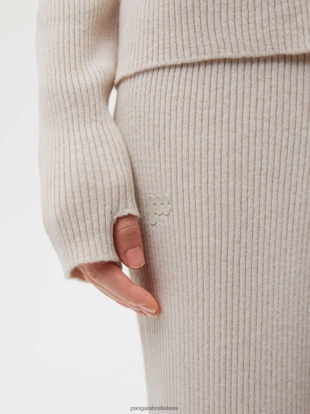 Recyklované rebrové tepláky z kašmíru ženy NXTFX6329 ovsené vločky Pangaia oblečenie