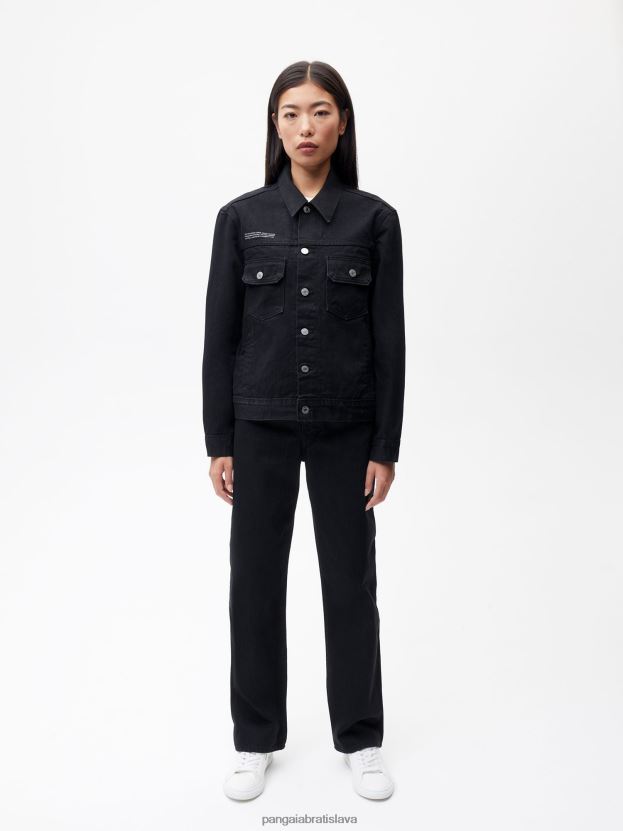 žihľavová džínsovina high - rise džínsy ženy NXTFX6377 čierna Pangaia oblečenie