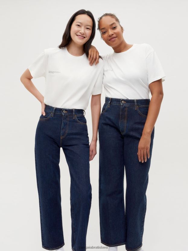 žihľavová džínsovina high - rise džínsy ženy NXTFX6383 opláchnuť umyť Pangaia oblečenie