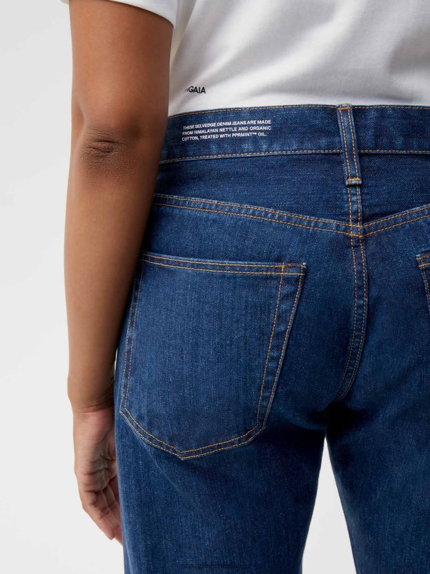 žihľavová džínsovina s rovnými nohavicami ženy NXTFX6381 stredné pranie Pangaia oblečenie