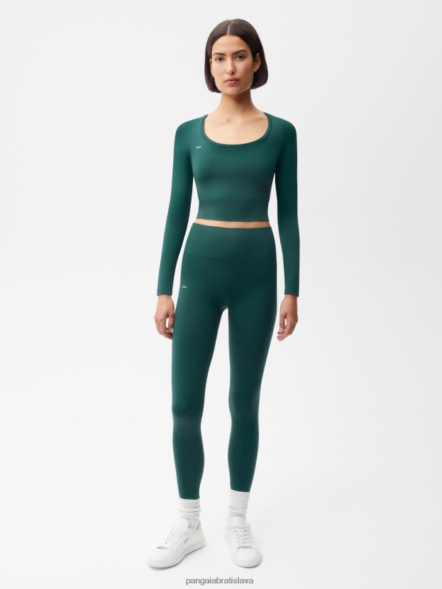 pohybové legíny ženy NXTFX6386 olistenie zelené Pangaia oblečenie
