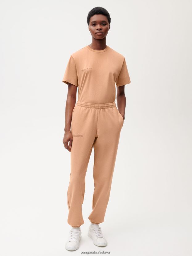 teplákové nohavice na farbenie potravín ženy NXTFX6363 rooibos červený Pangaia oblečenie