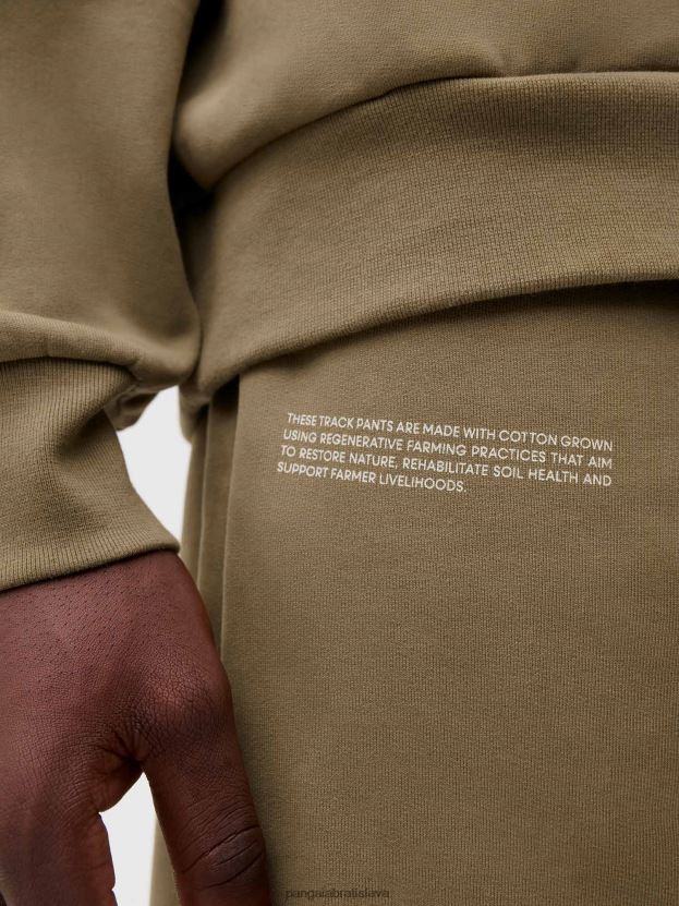 v konverzných bavlnených teplákových nohaviciach ženy NXTFX6350 uhlíková hnedá Pangaia oblečenie