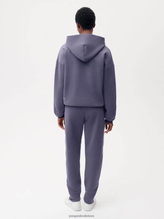 zužujúce sa nohavice z recyklovanej bavlny ženy NXTFX6318 bridlicovo modrá Pangaia oblečenie