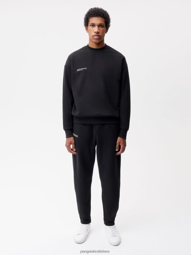 zužujúce sa nohavice z recyklovanej bavlny ženy NXTFX6345 čierna Pangaia oblečenie