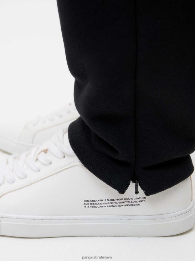 zužujúce sa nohavice z recyklovanej bavlny ženy NXTFX6345 čierna Pangaia oblečenie