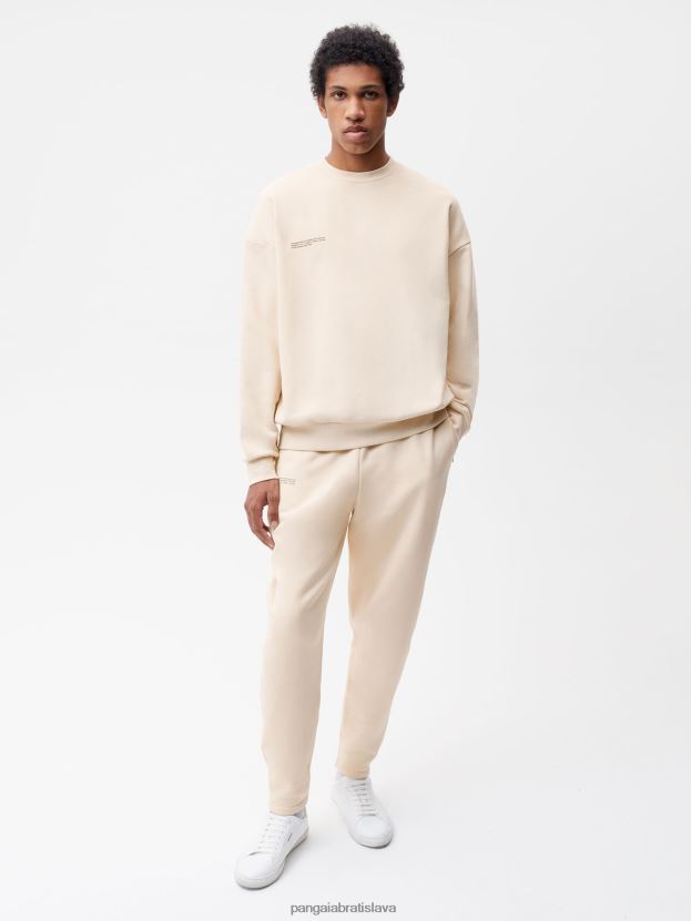 zužujúce sa nohavice z recyklovanej bavlny ženy NXTFX6361 piesku Pangaia oblečenie