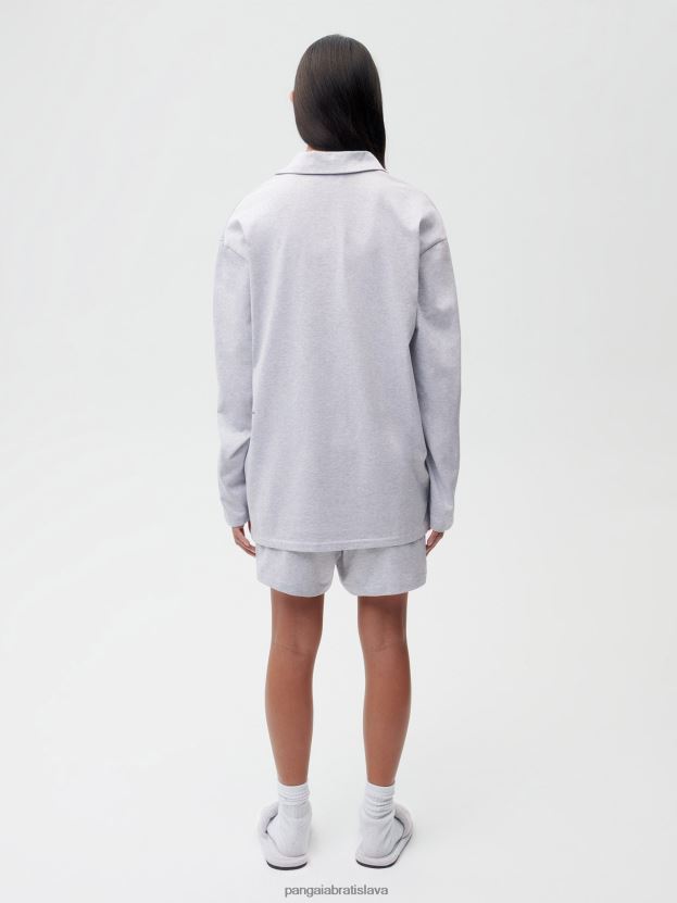 Voľné pyžamové šortky z organickej bavlny s c-vláknom ženy NXTFX6275 sivá opuka Pangaia oblečenie