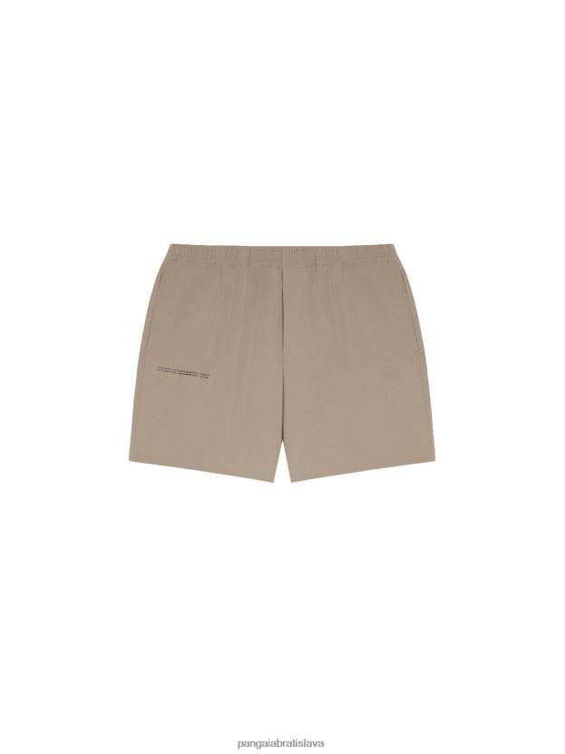 elastické šortky s popelínom z organickej bavlny ženy NXTFX6235 taupe Pangaia oblečenie