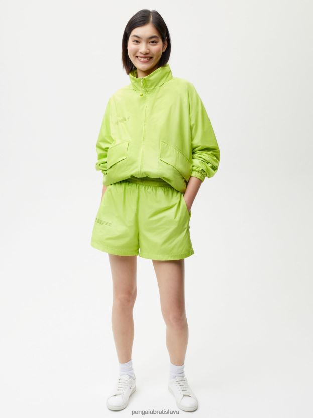 nylonové šortky so zvýšenou degradáciou ženy NXTFX6271 limetková zelená Pangaia oblečenie