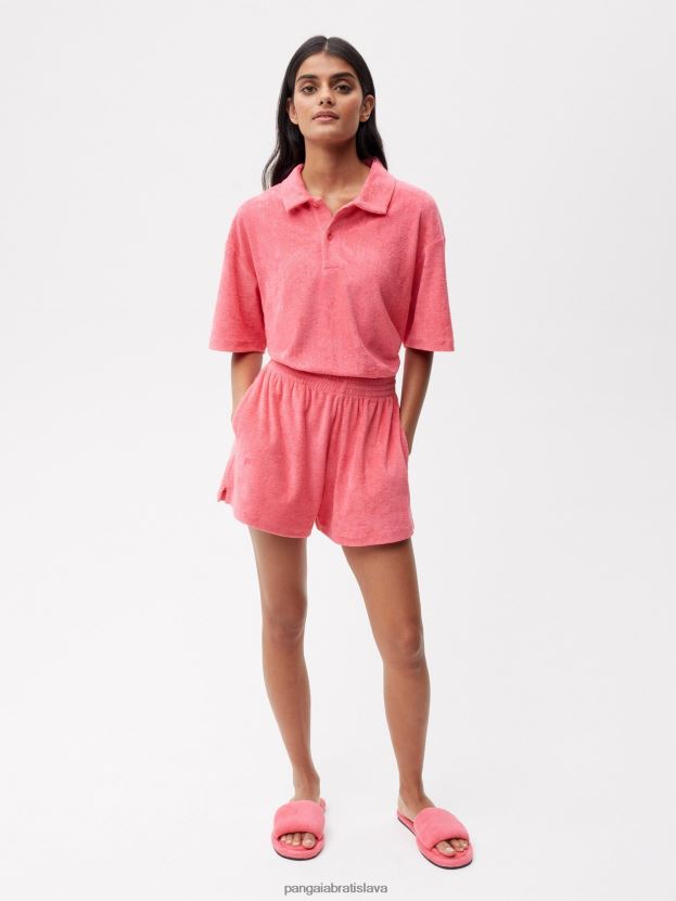šortky na uteráky ženy NXTFX6244 lotosová ružová Pangaia oblečenie
