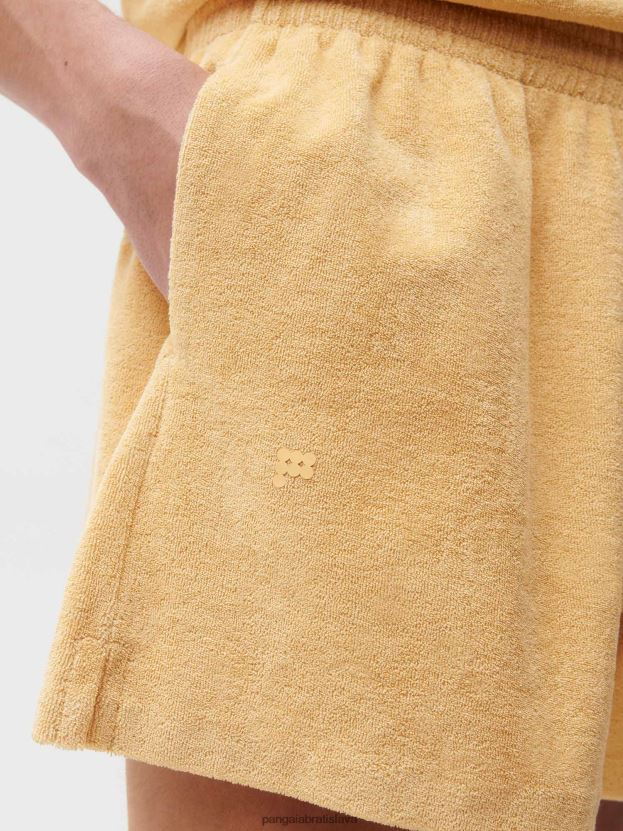 šortky na uteráky ženy NXTFX6282 tmavý piesok Pangaia oblečenie