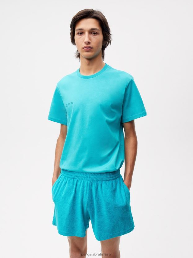 šortky na uteráky ženy NXTFX6288 pávie modrá Pangaia oblečenie