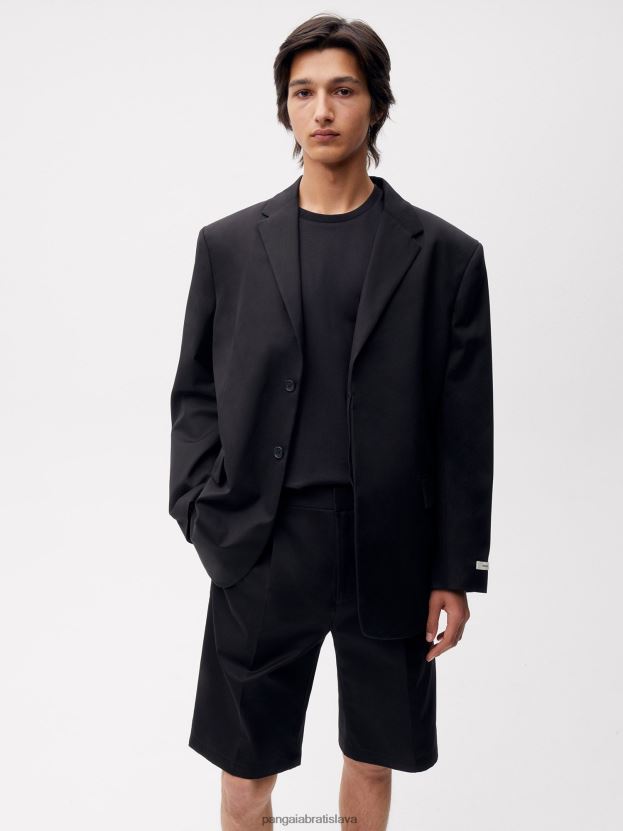 šortky ušité z organickej bavlny ženy NXTFX6263 čierna Pangaia oblečenie