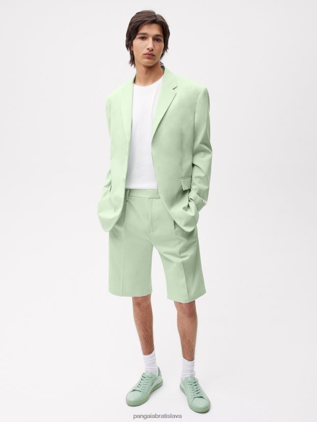 šortky ušité z organickej bavlny ženy NXTFX6265 pistácie Pangaia oblečenie