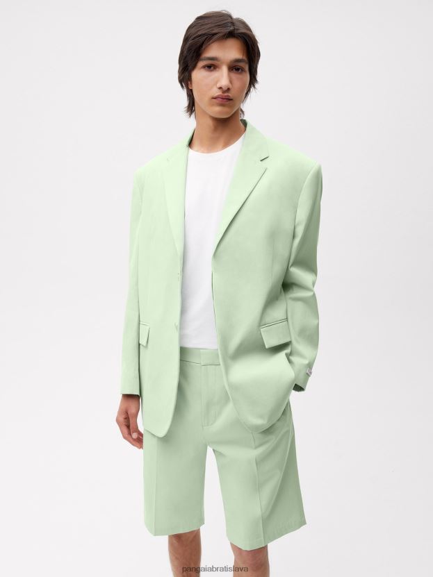 šortky ušité z organickej bavlny ženy NXTFX6265 pistácie Pangaia oblečenie