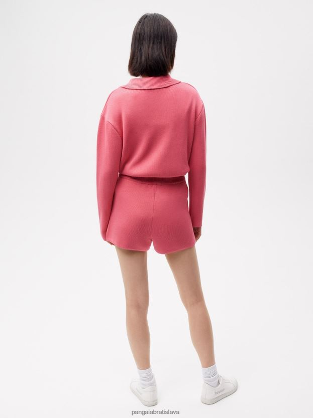 pletené šortky ženy NXTFX6278 lotosová ružová Pangaia oblečenie