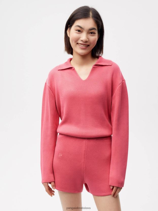 pletené šortky ženy NXTFX6278 lotosová ružová Pangaia oblečenie