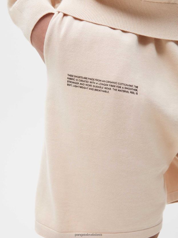 úpletové šortky z organickej bavlny ženy NXTFX6269 piesku Pangaia oblečenie