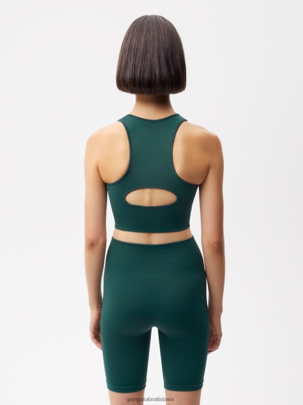 pohybová športová podprsenka ženy NXTFX6413 olistenie zelené Pangaia oblečenie