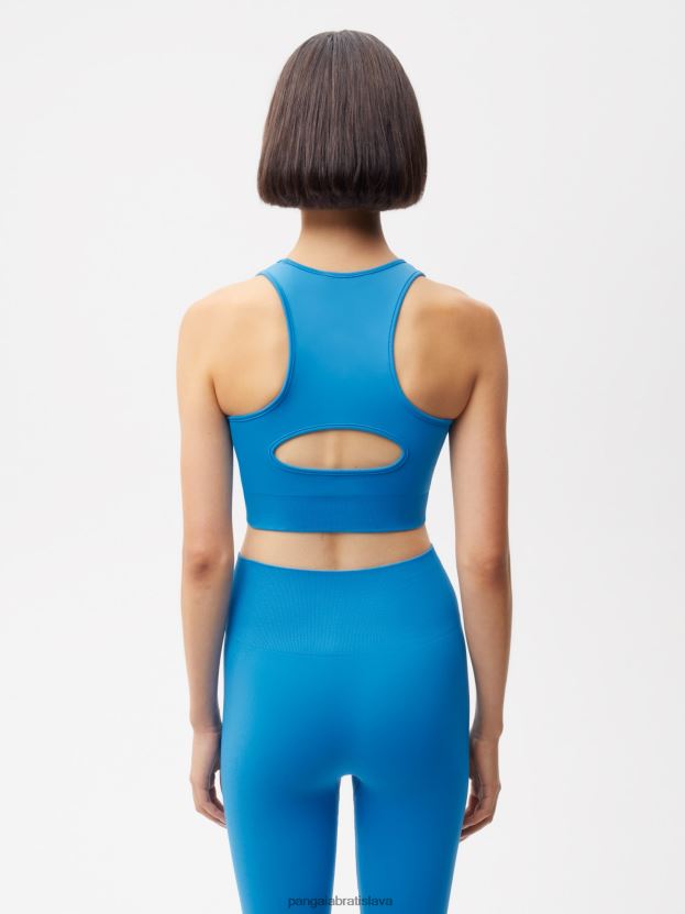 pohybová športová podprsenka ženy NXTFX6424 blankytná modrá Pangaia oblečenie