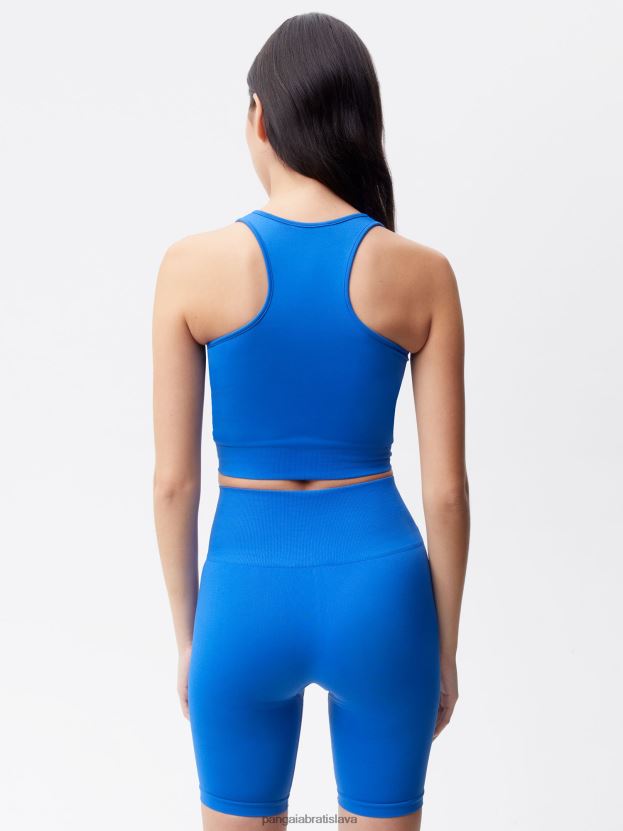 pohybové rebrované tielko ženy NXTFX6127 kobaltová modrá Pangaia oblečenie