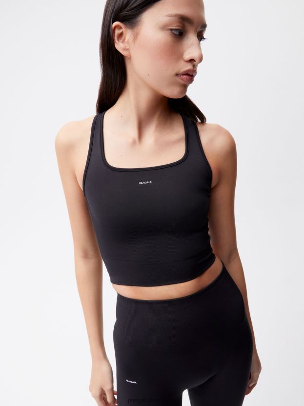 pohybové rebrované tielko ženy NXTFX6128 čierna Pangaia oblečenie
