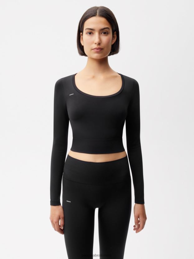 motion top s dlhými rukávmi ženy NXTFX6147 čierna Pangaia oblečenie