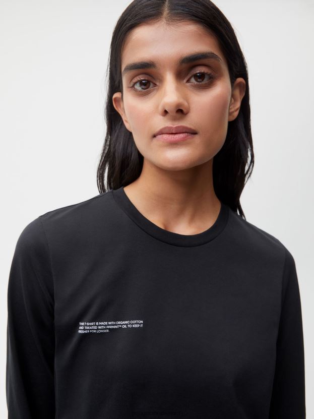 ľahké tričko z organickej bavlny ženy NXTFX6126 čierna Pangaia oblečenie