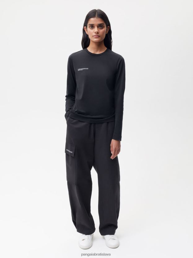 ľahké tričko z organickej bavlny ženy NXTFX6126 čierna Pangaia oblečenie