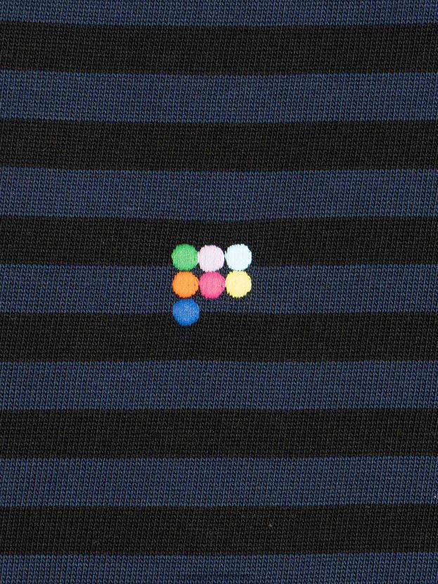 boxy tričko s prúžkami z recyklovanej bavlny ženy NXTFX6209 čierna Pangaia oblečenie