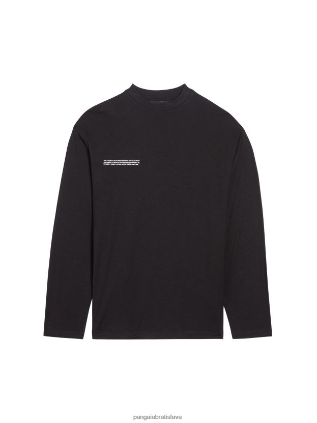 c - tričko s dlhým rukávom z čistého vlákna ženy NXTFX6151 čierna Pangaia oblečenie