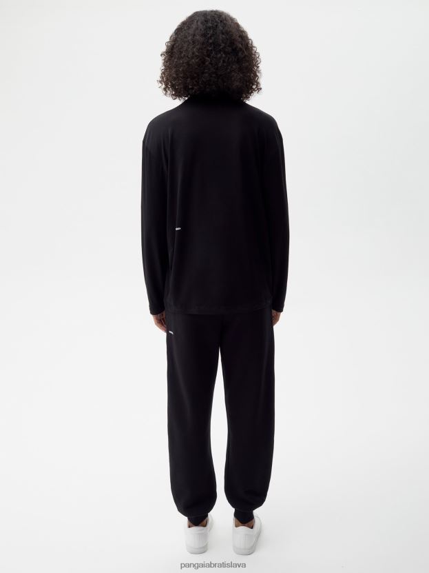 c - tričko s dlhým rukávom z čistého vlákna ženy NXTFX6151 čierna Pangaia oblečenie