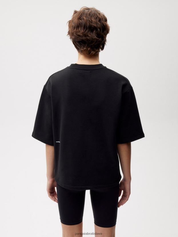 tričko uvoľneného strihu ženy NXTFX6162 čierna Pangaia oblečenie