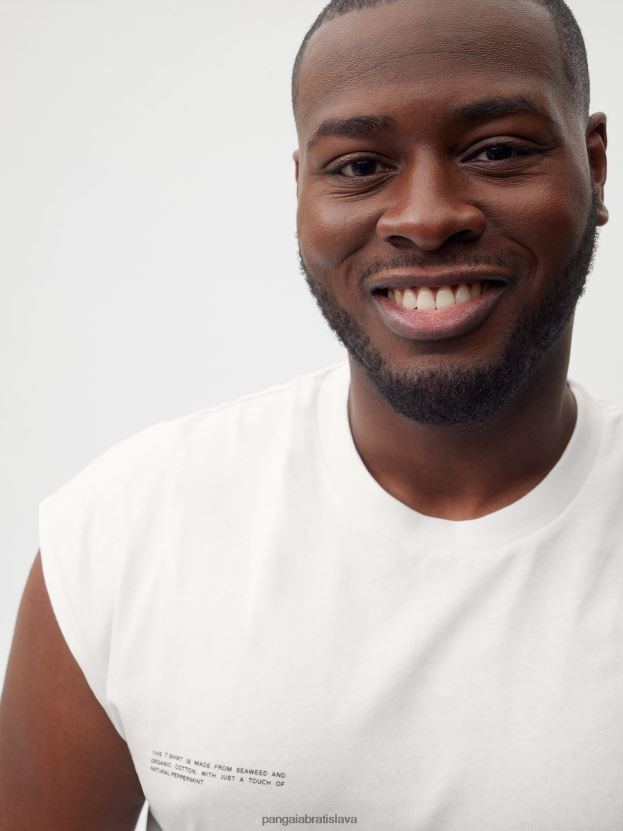 tričko z organickej bavlny s skráteným ramenom a jadrom z C-vlákna ženy NXTFX6165 sivobiely Pangaia oblečenie