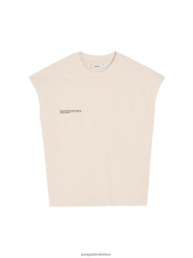 tričko z organickej bavlny s skráteným ramenom a jadrom z C-vlákna ženy NXTFX6174 piesku Pangaia oblečenie