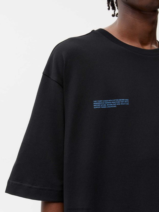 v konverznom bavlnenom krabicovom tričku ženy NXTFX6129 čierna Pangaia oblečenie