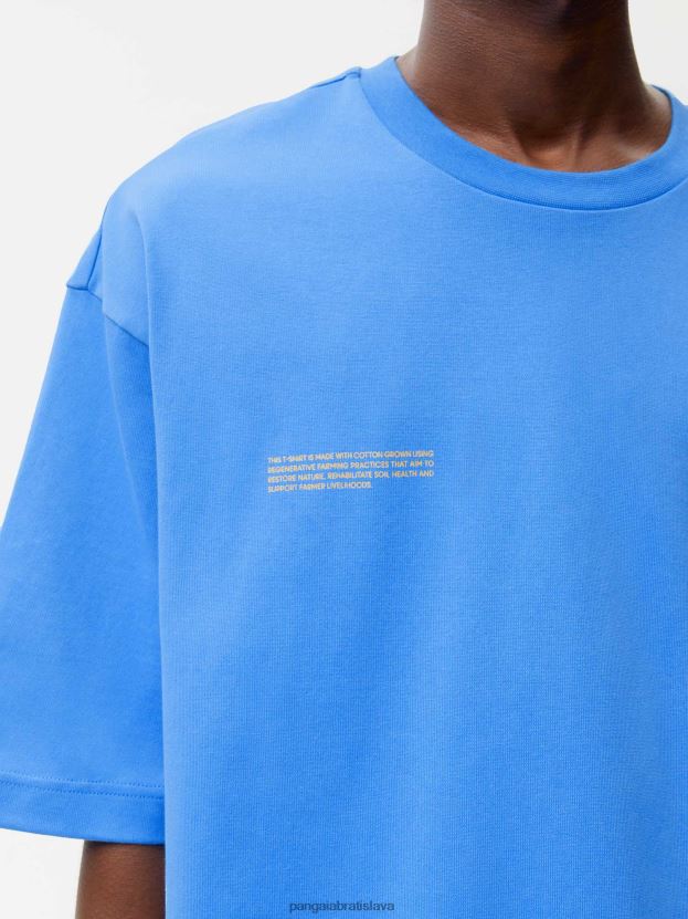 v konverznom bavlnenom krabicovom tričku ženy NXTFX6173 vodná modrá Pangaia oblečenie